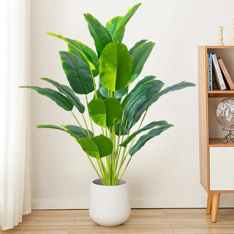 Dracaena Marginata - ต้นไม้ประดิษฐ์ 1 ชิ้น ต้นปาล์มเขตร้อนขนาดใหญ่ ต้นกล้วยปลอม ใบไม้สัมผัสเหมือนจริง