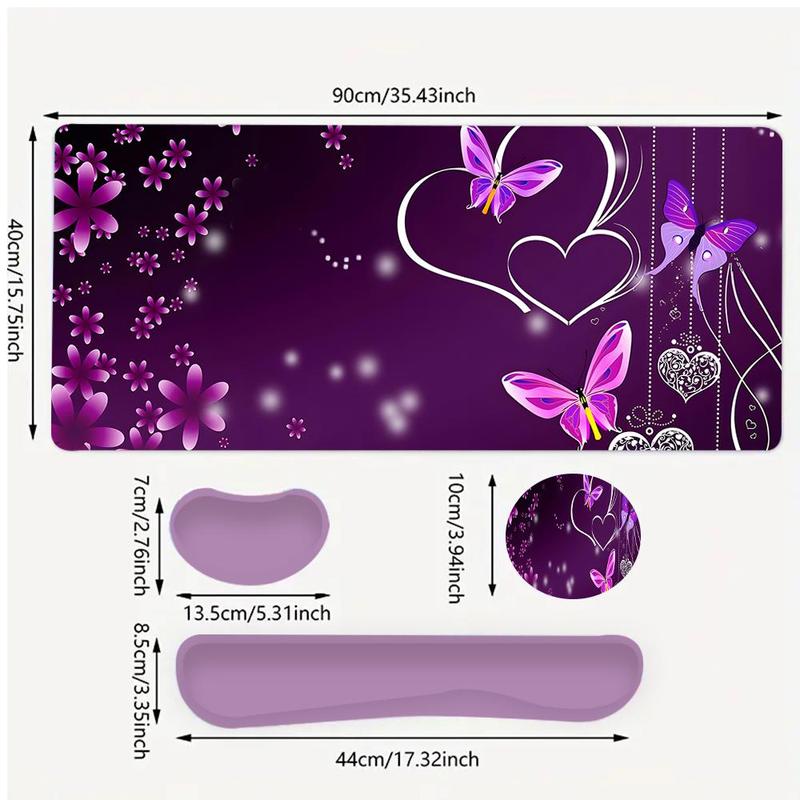 CIFBUY ชุดแผ่นรองเมาส์ 4-in-1  - Tradescantia Purple บทวิจารณ์และราคา