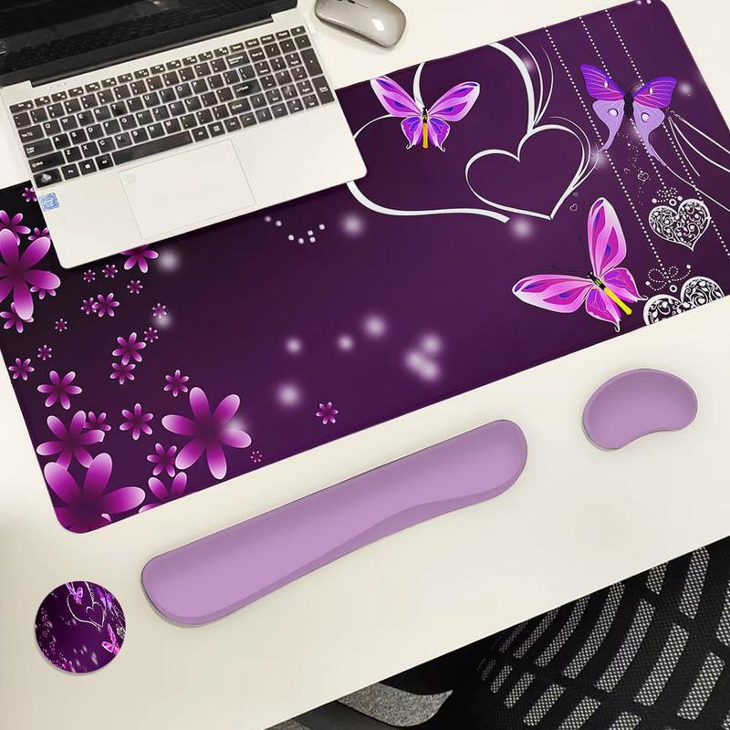 CIFBUY ชุดแผ่นรองเมาส์ 4-in-1  - Tradescantia Purple บทวิจารณ์และราคา